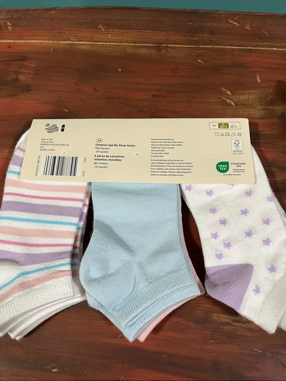 Kids No-Show Sock 3-Pack - Pink, White & Lavender